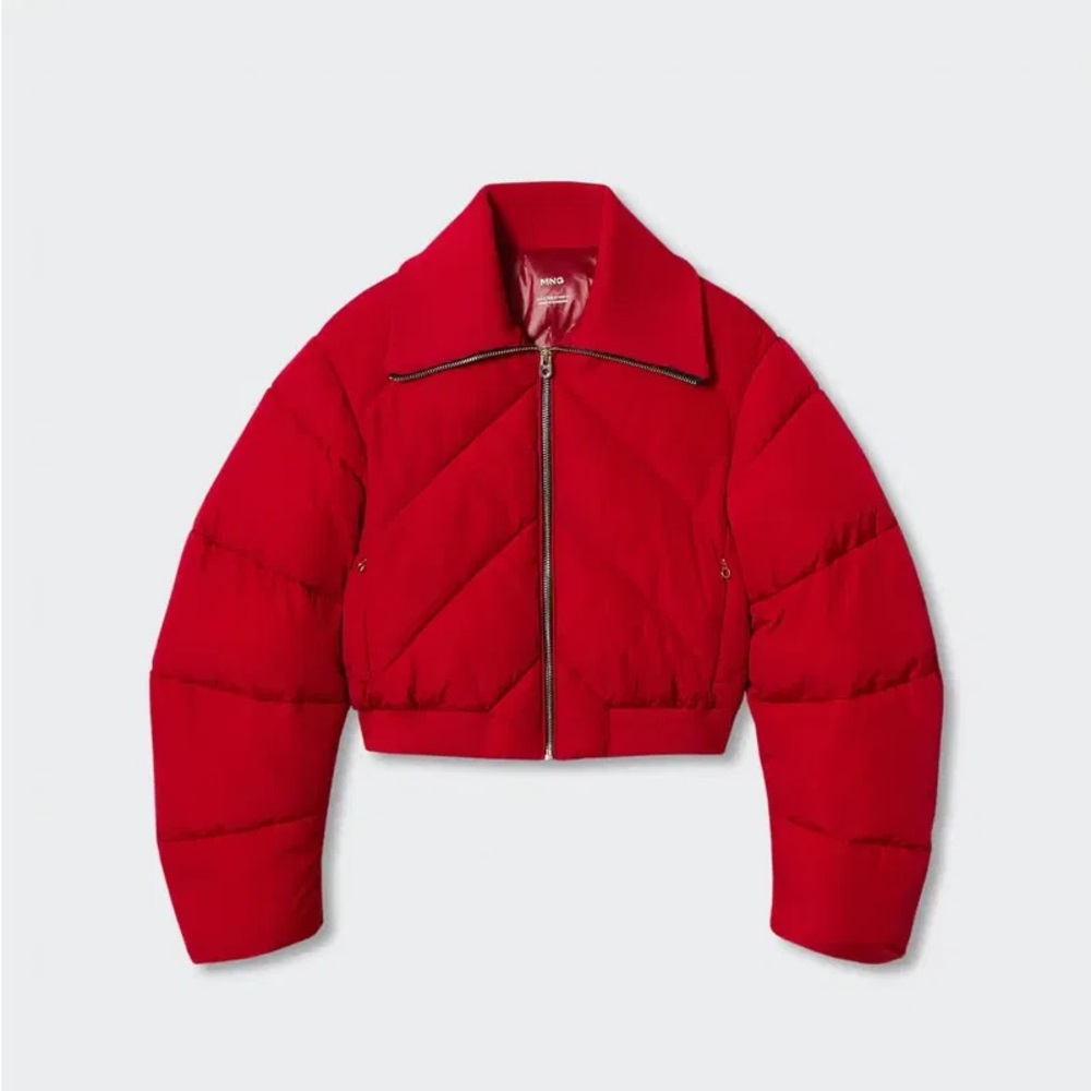 MAKE AN OFFER! MANGO CROP QUILTED BOMBER JACKET